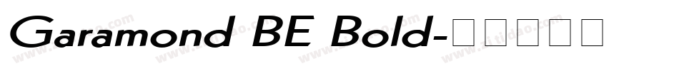 Garamond BE Bold字体转换